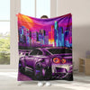 Purple GTR Skyline Printed Lounge Blanket