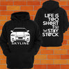 Nissan R33 Skyline Hoodie (front) - Chaotic Customs